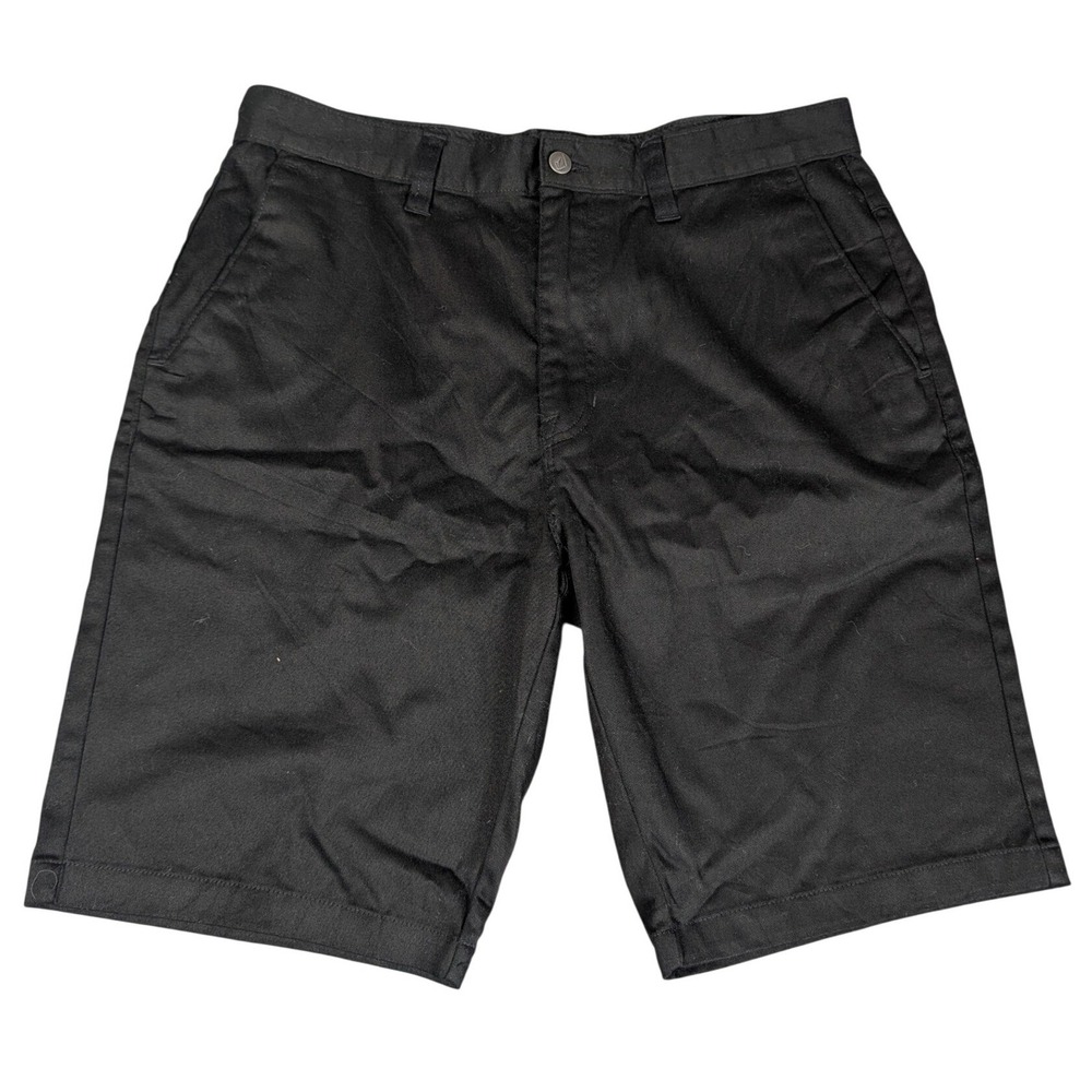 Volcom Chino Shorts Mens 36 Black Skate Surf Casual Excellent